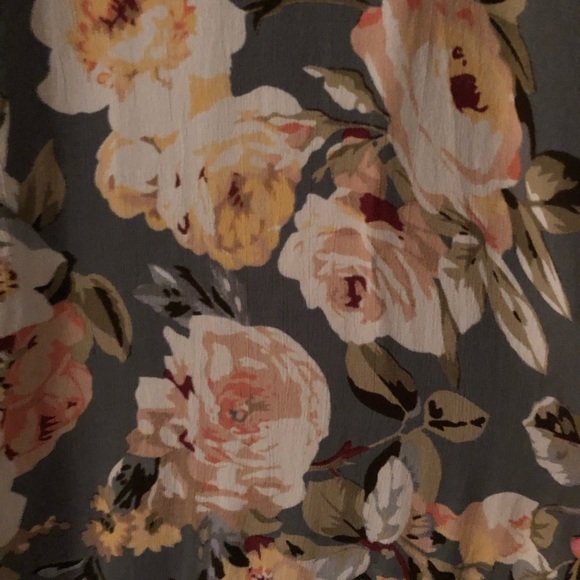 Privacy Please Gray Floral Maxi Dress - Picture 5 of 6